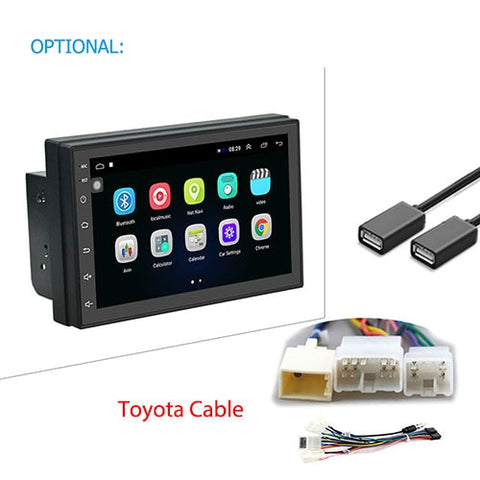 Podofo Car Multimedia Player Andriod GPS Navigation 2DIN HD Autoradio WiFi USB FM 2 Din 7" Car Audio Radio Stereo Backup Monitor