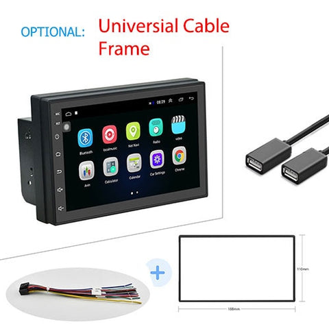 Podofo Car Multimedia Player Andriod GPS Navigation 2DIN HD Autoradio WiFi USB FM 2 Din 7" Car Audio Radio Stereo Backup Monitor