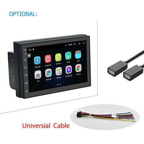 Podofo Car Multimedia Player Andriod GPS Navigation 2DIN HD Autoradio WiFi USB FM 2 Din 7" Car Audio Radio Stereo Backup Monitor