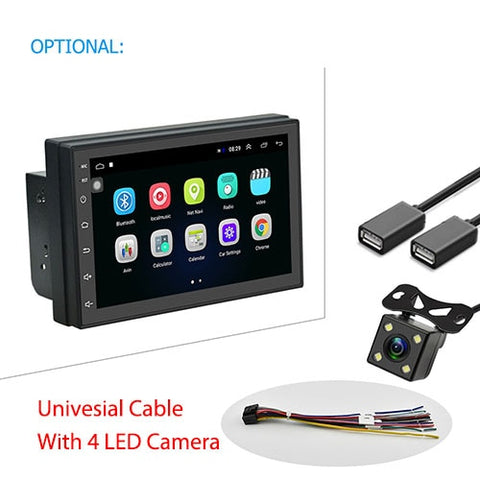 Podofo Car Multimedia Player Andriod GPS Navigation 2DIN HD Autoradio WiFi USB FM 2 Din 7" Car Audio Radio Stereo Backup Monitor