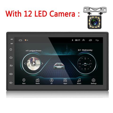 Podofo 2din Car Radio Android multimedia player Autoradio 2 Din 7'' Touch screen GPS WIFI Bluetooth FM auto audio player stereo